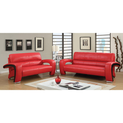  Furniture of America Wezen Stationary Leatherette Sofa CM6412RD-SF IMAGE 5