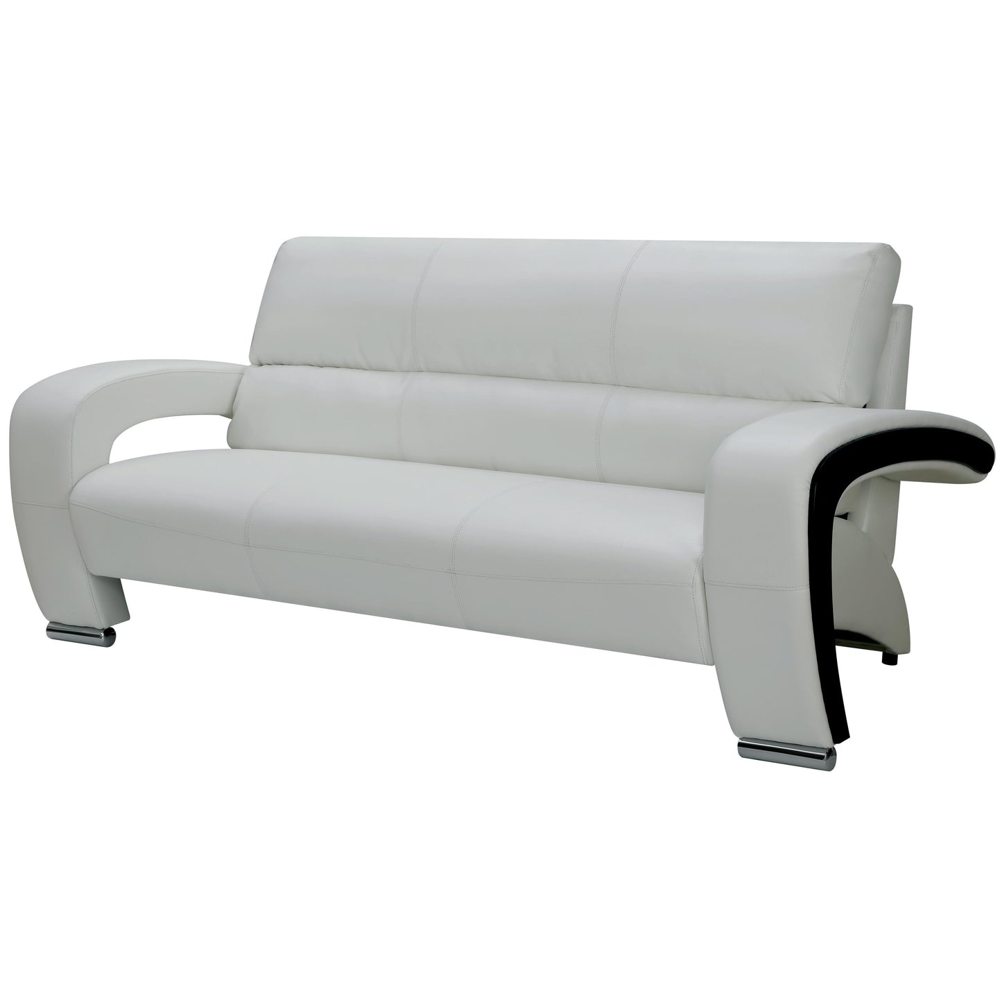  Furniture of America Wezen Stationary Leatherette Sofa CM6412WH-SF IMAGE 1