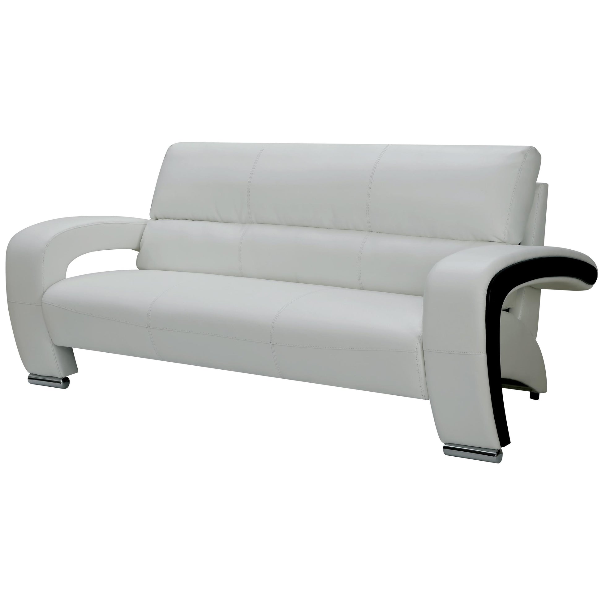  Furniture of America Wezen Stationary Leatherette Sofa CM6412WH-SF IMAGE 1