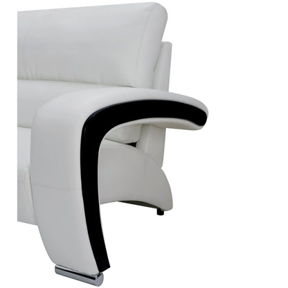  Furniture of America Wezen Stationary Leatherette Loveseat CM6412WH-LV IMAGE 2
