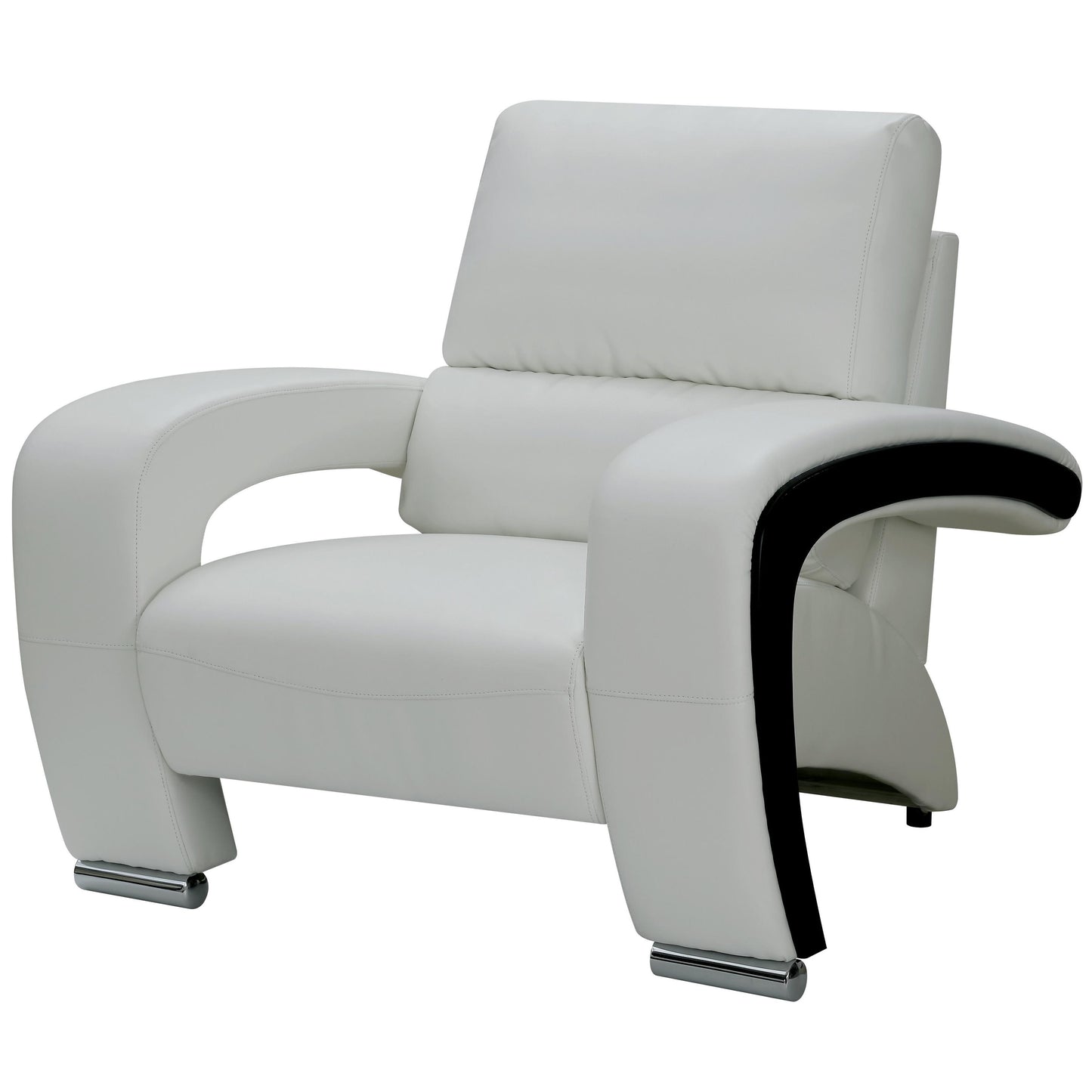  Furniture of America Wezen Stationary Leatherette Chair CM6412WH-CH IMAGE 1
