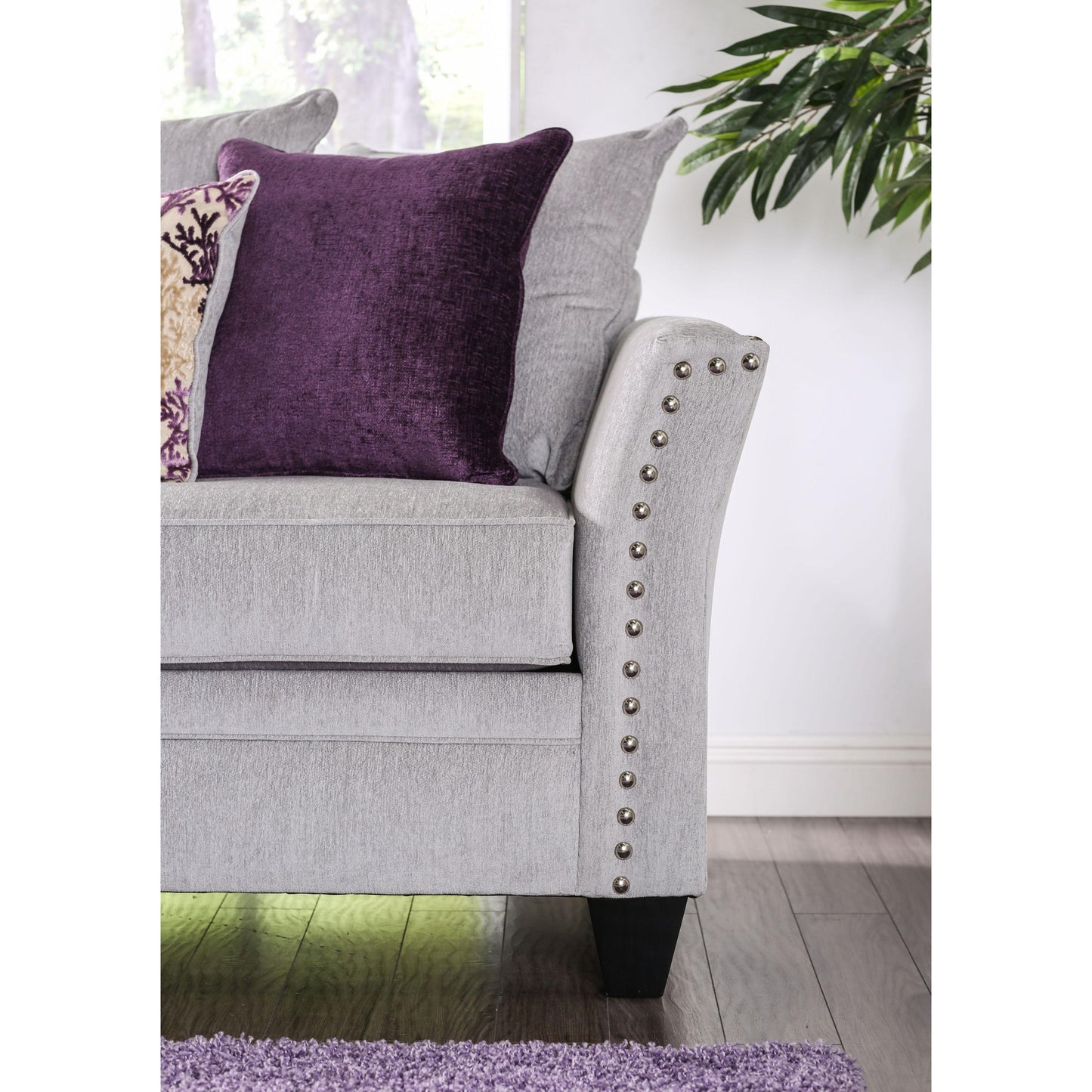  Furniture of America Oliviera Stationary Fabric Loveseat SM6204-LV IMAGE 5