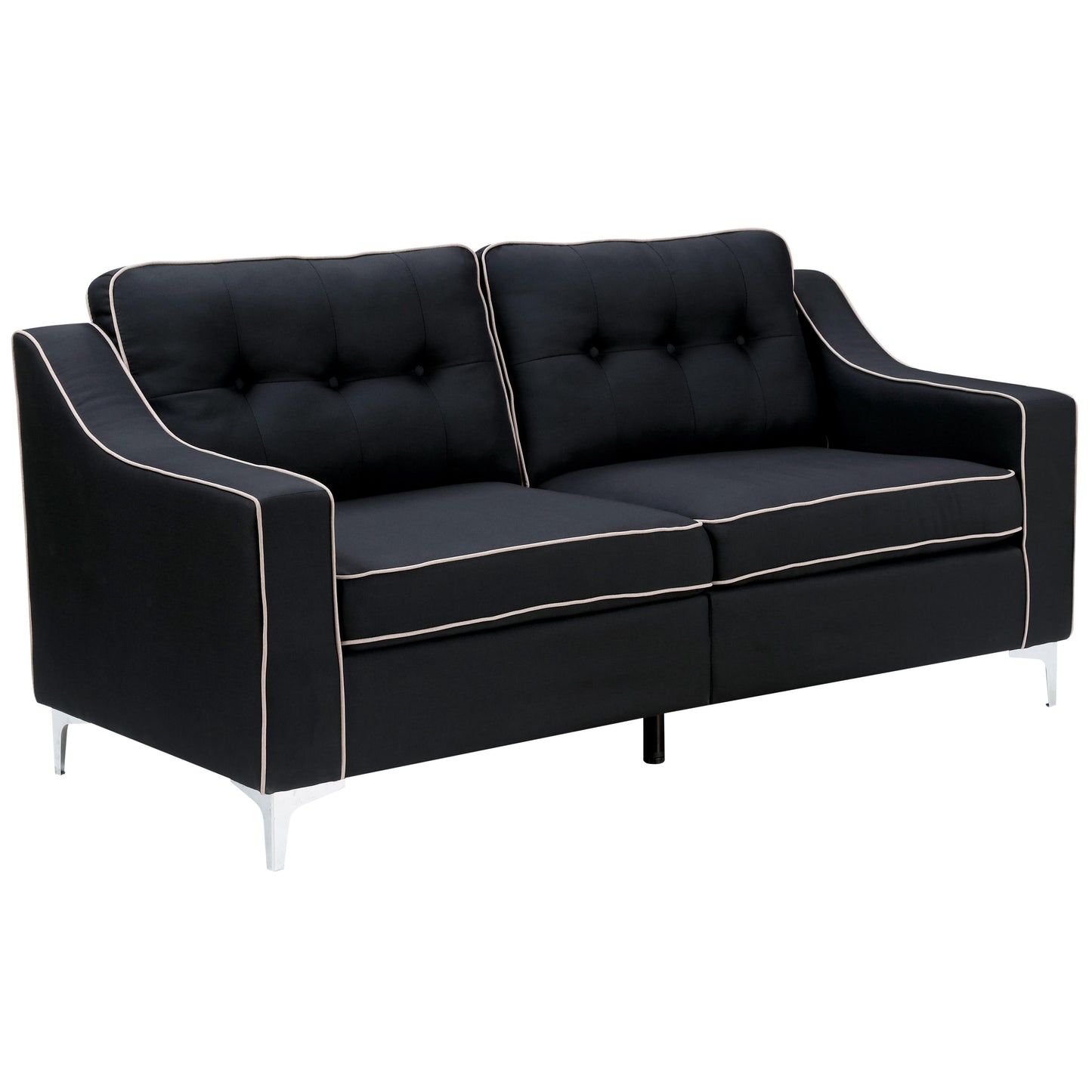  Furniture of America Glenda Stationary Fabric Sofa CM6850BK-SF IMAGE 1
