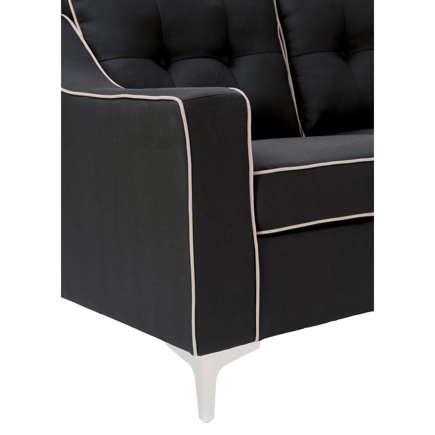  Furniture of America Glenda Stationary Fabric Sofa CM6850BK-SF IMAGE 4