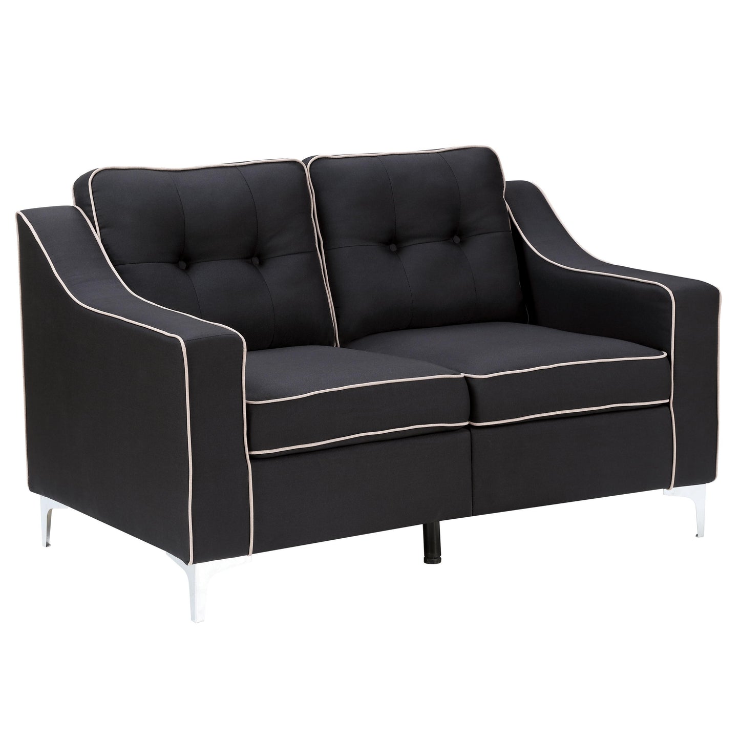  Furniture of America Glenda Stationary Fabric Loveseat CM6850BK-LV IMAGE 1