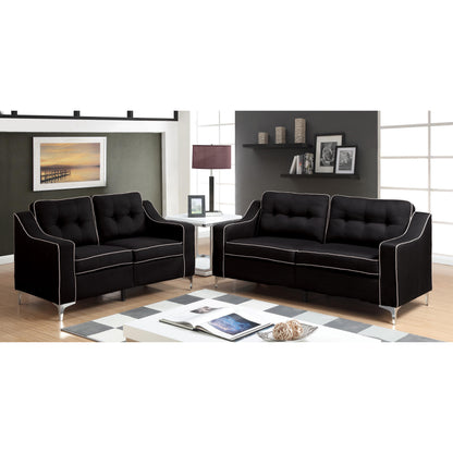  Furniture of America Glenda Stationary Fabric Loveseat CM6850BK-LV IMAGE 6