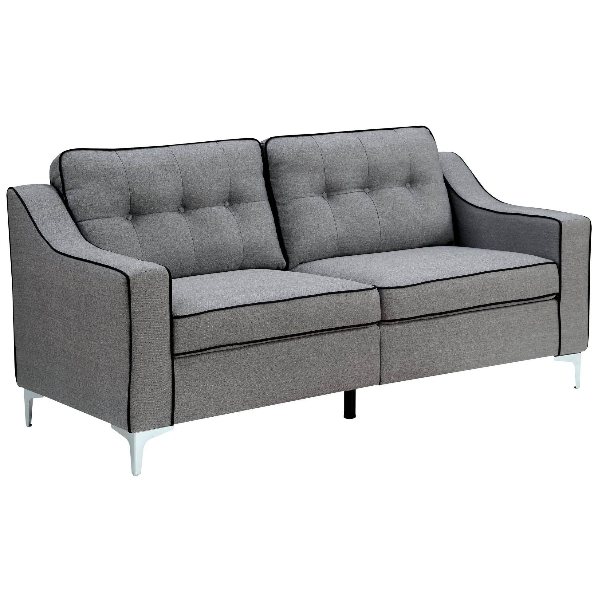  Furniture of America Glenda Stationary Fabric Sofa CM6850GY-SF IMAGE 1