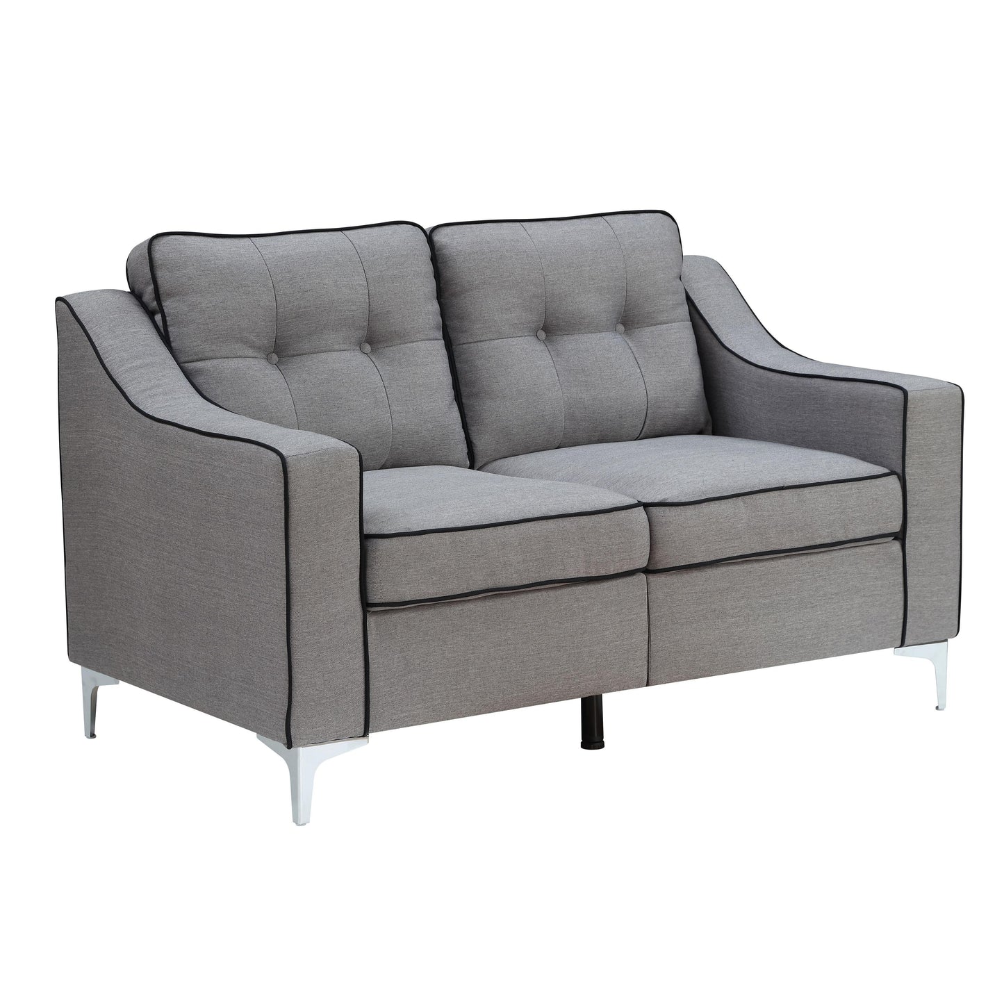  Furniture of America Glenda Stationary Fabric Loveseat CM6850GY-LV IMAGE 1