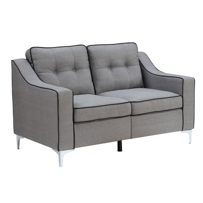  Furniture of America Glenda Stationary Fabric Loveseat CM6850GY-LV IMAGE 1