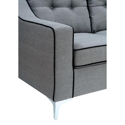  Furniture of America Glenda Stationary Fabric Loveseat CM6850GY-LV IMAGE 8