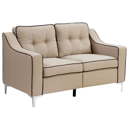  Furniture of America Glenda Stationary Fabric Loveseat CM6850BG-LV IMAGE 1