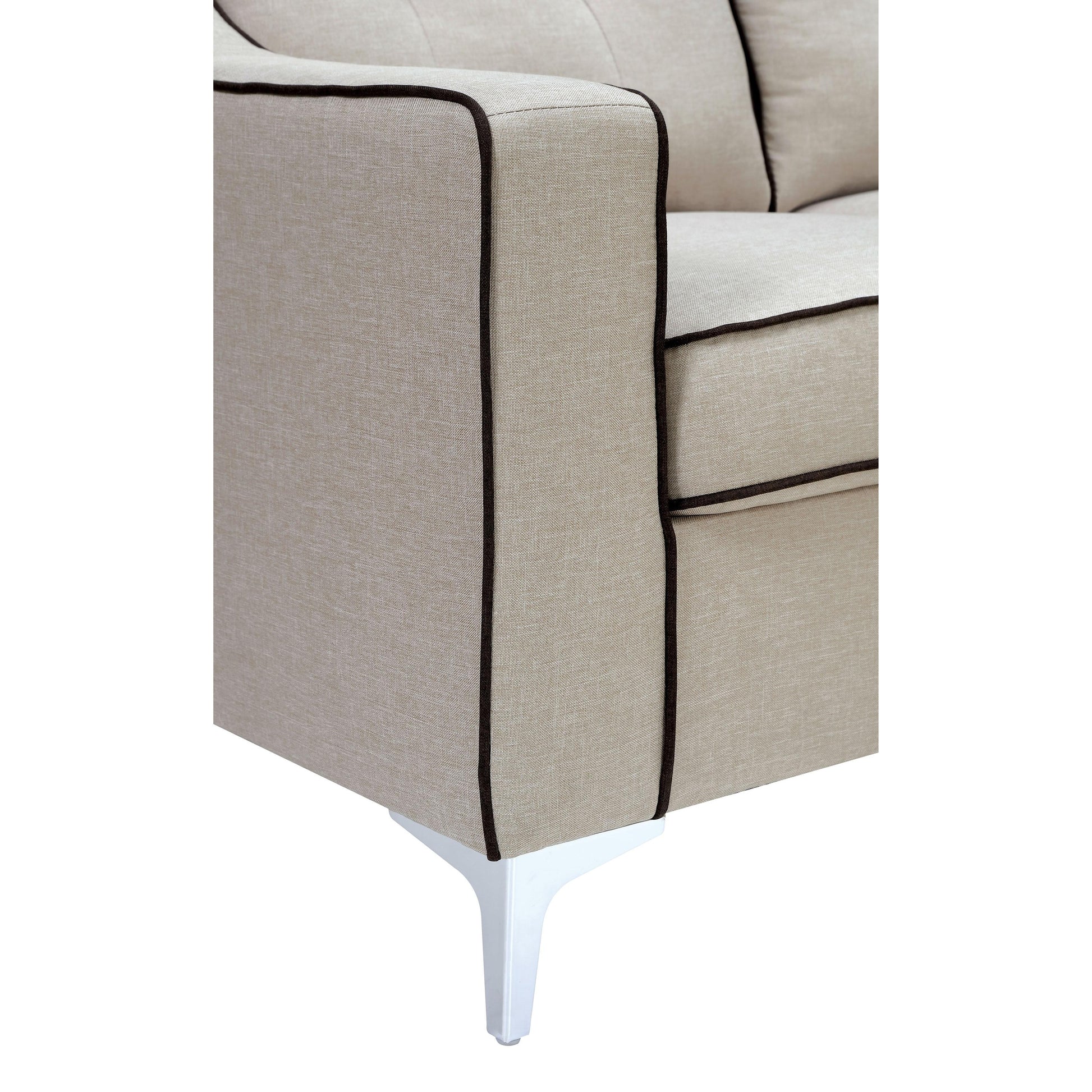  Furniture of America Glenda Stationary Fabric Loveseat CM6850BG-LV IMAGE 4