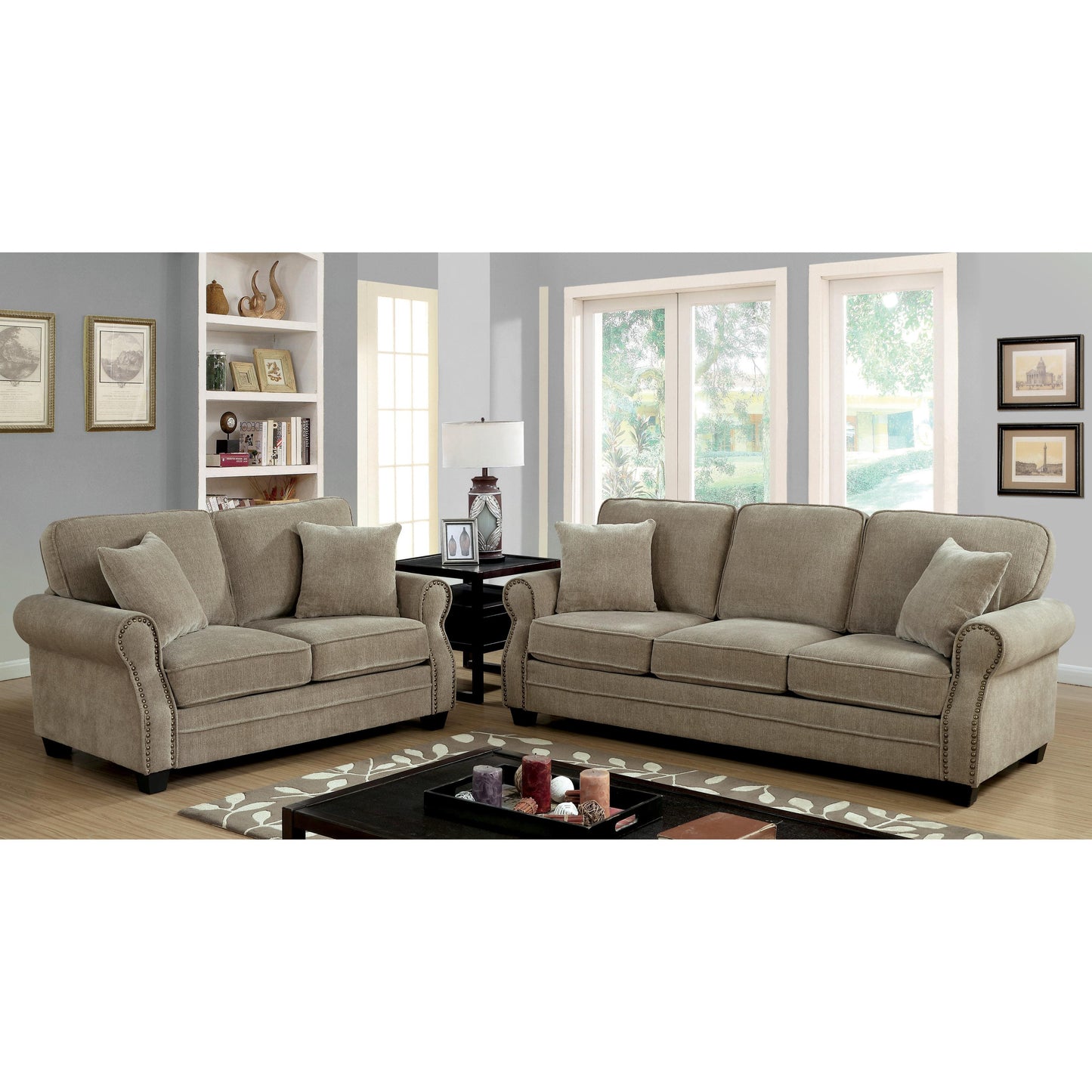  Furniture of America Lynne Stationary Fabric Sofa CM6818-SF IMAGE 6