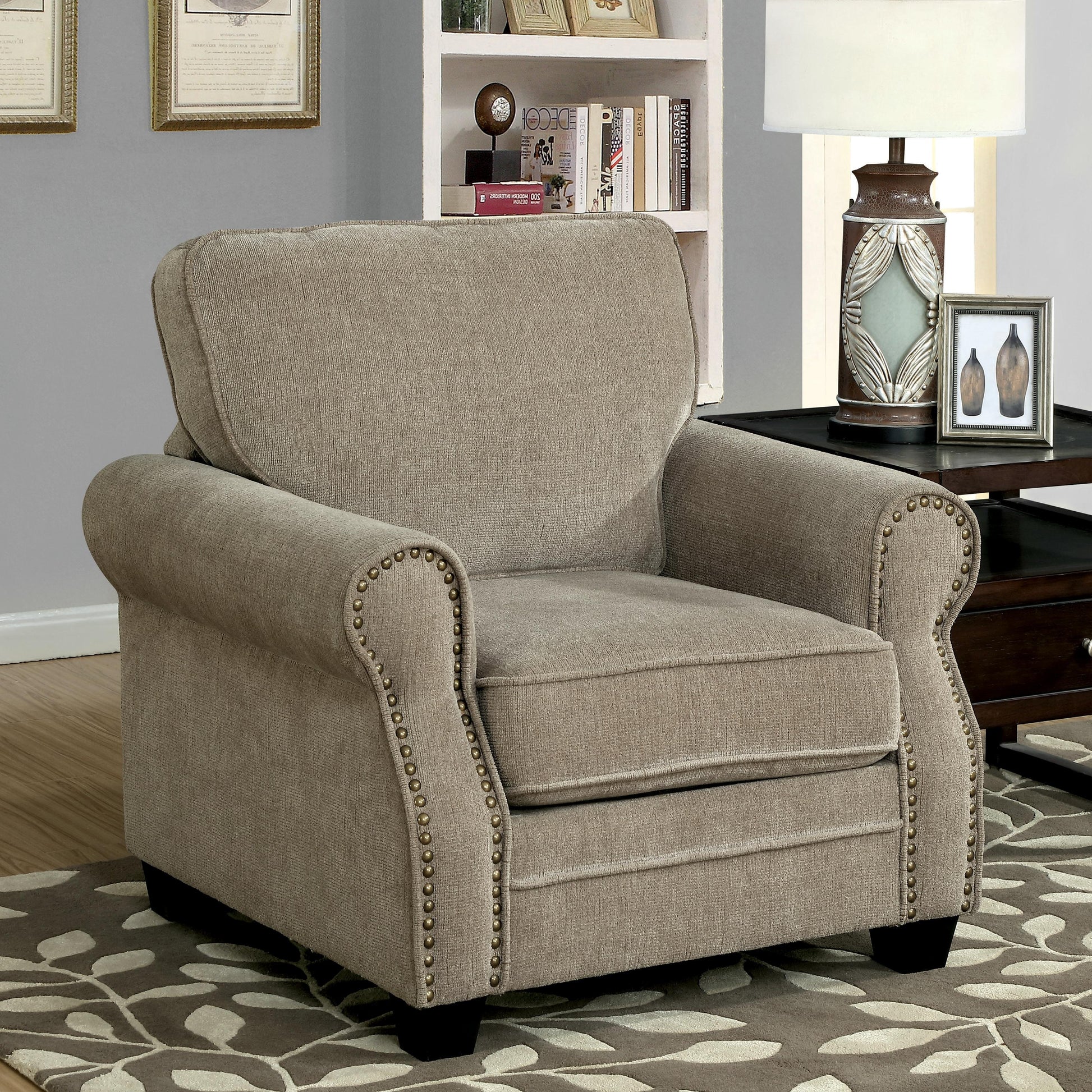  Furniture of America Lynne Stationary Fabric Chair CM6818-CH IMAGE 2