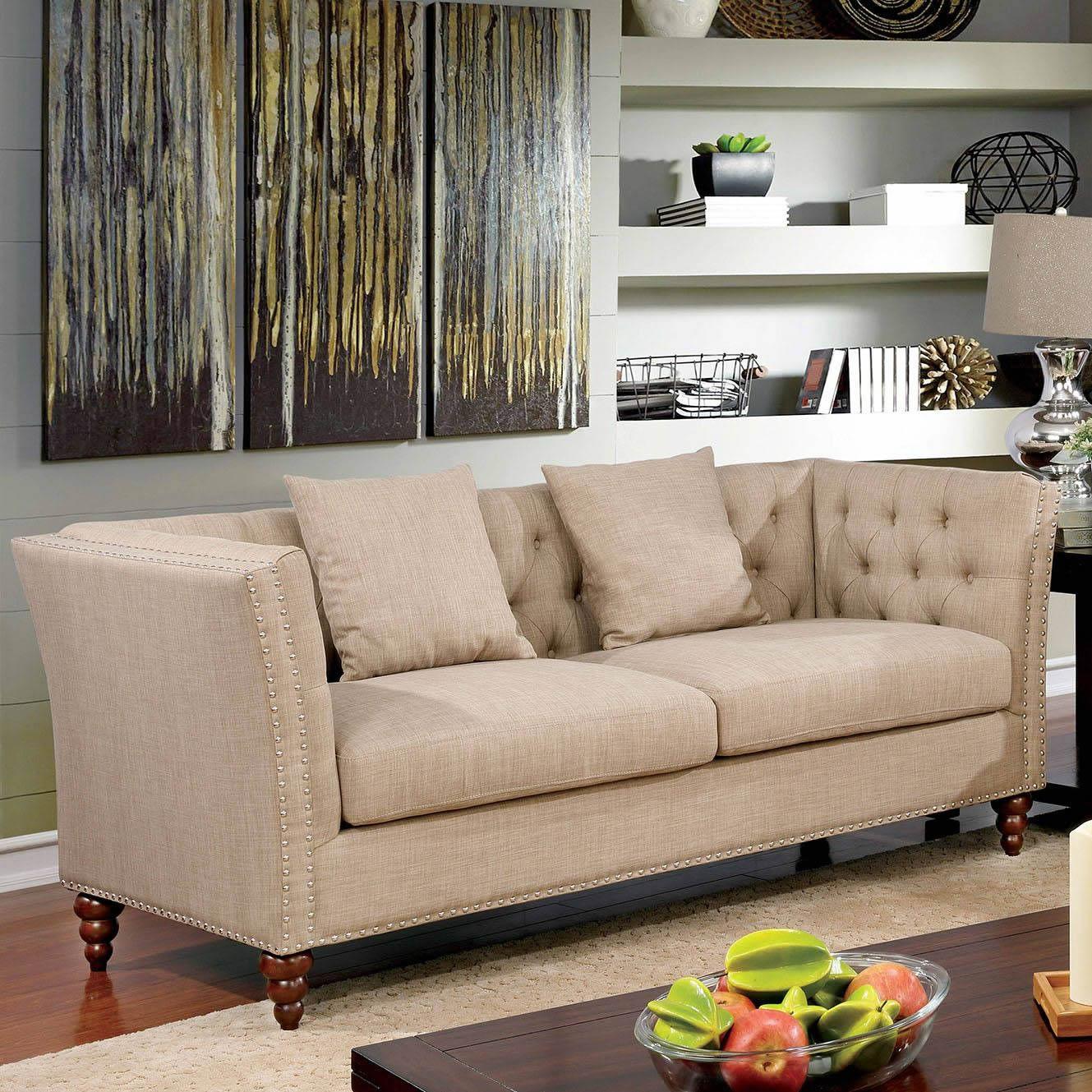  Furniture of America Imani Stationary Fabric Sofa CM6860-SF IMAGE 2