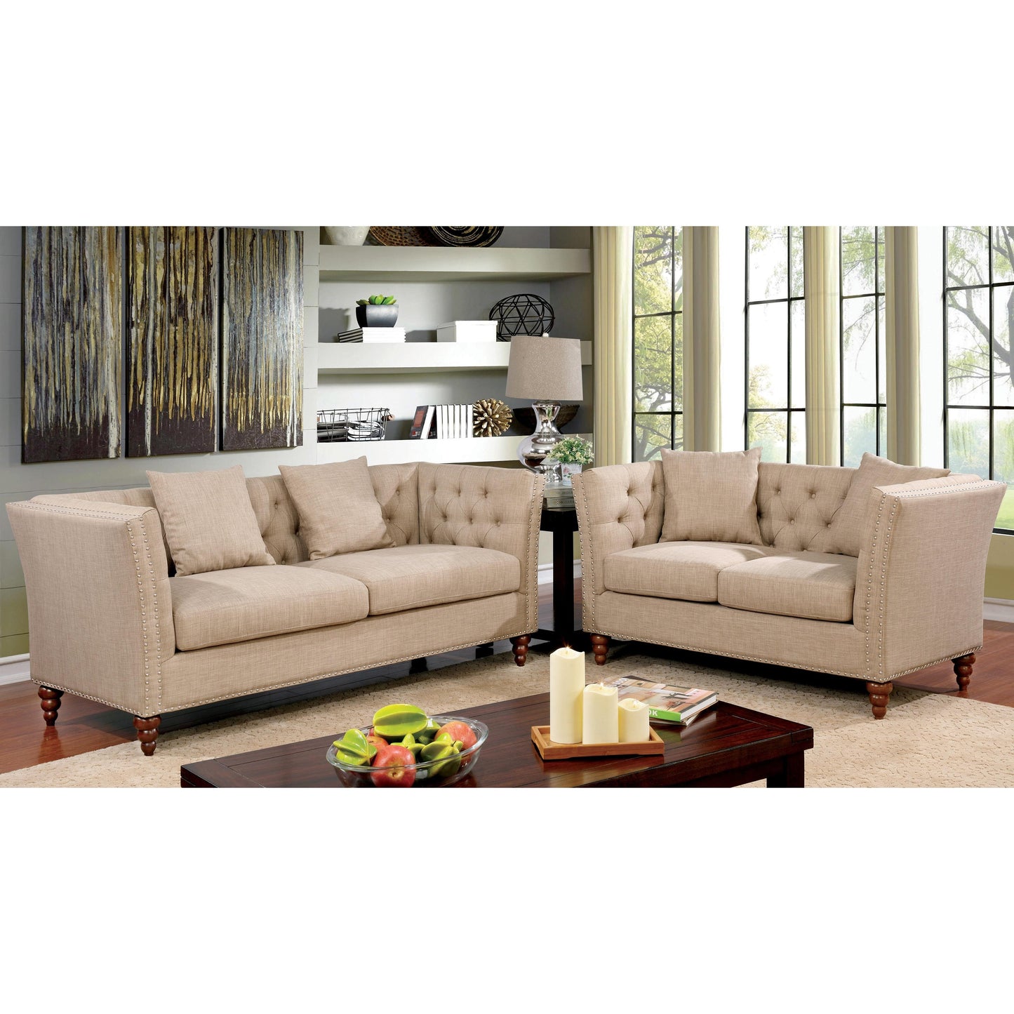  Furniture of America Imani Stationary Fabric Sofa CM6860-SF IMAGE 7