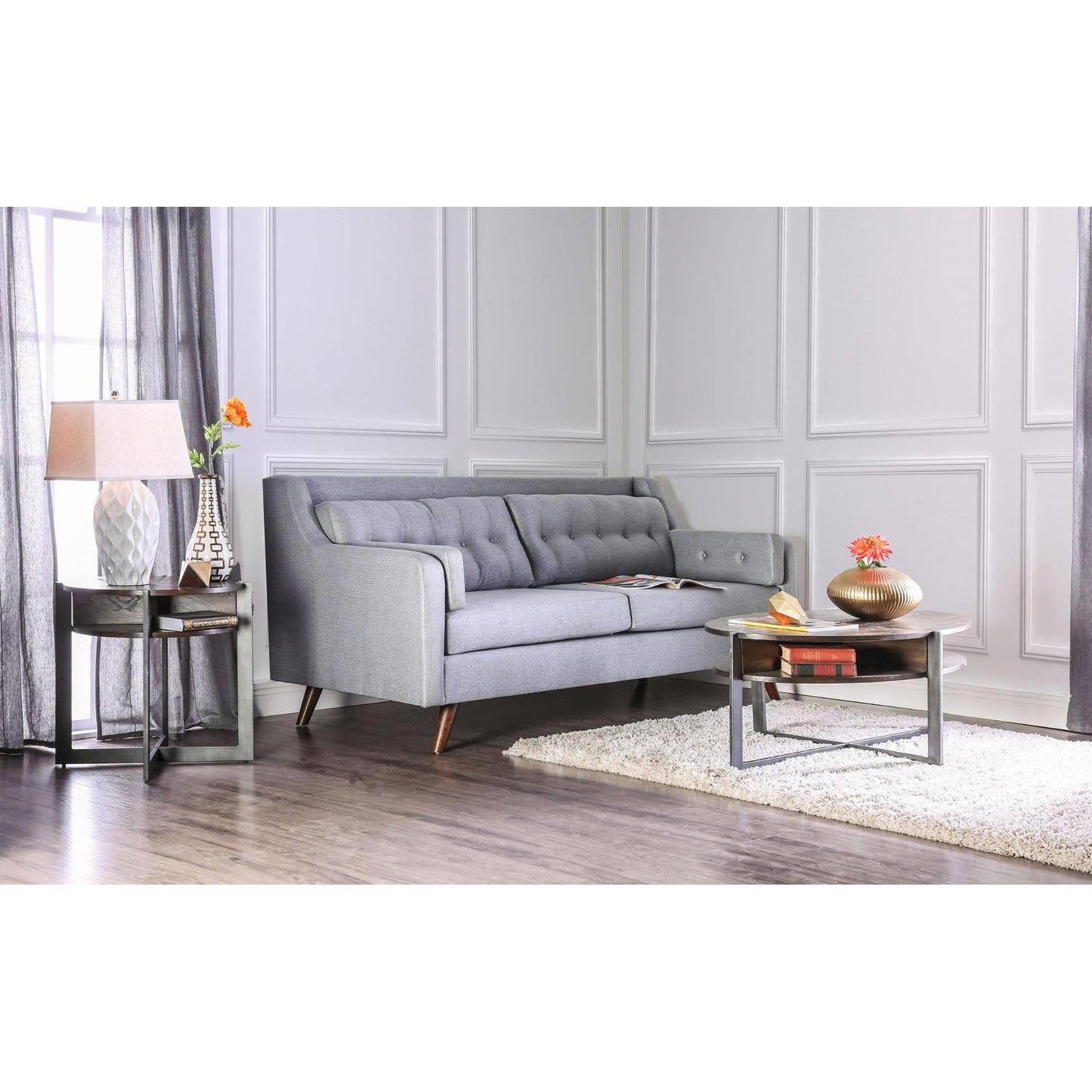  Furniture of America Hallie Stationary Fabric Sofa SM8821-SF IMAGE 6