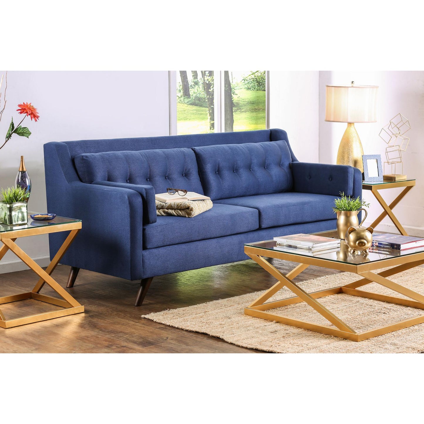  Furniture of America Hallie Stationary Fabric Sofa SM8822-SF IMAGE 6