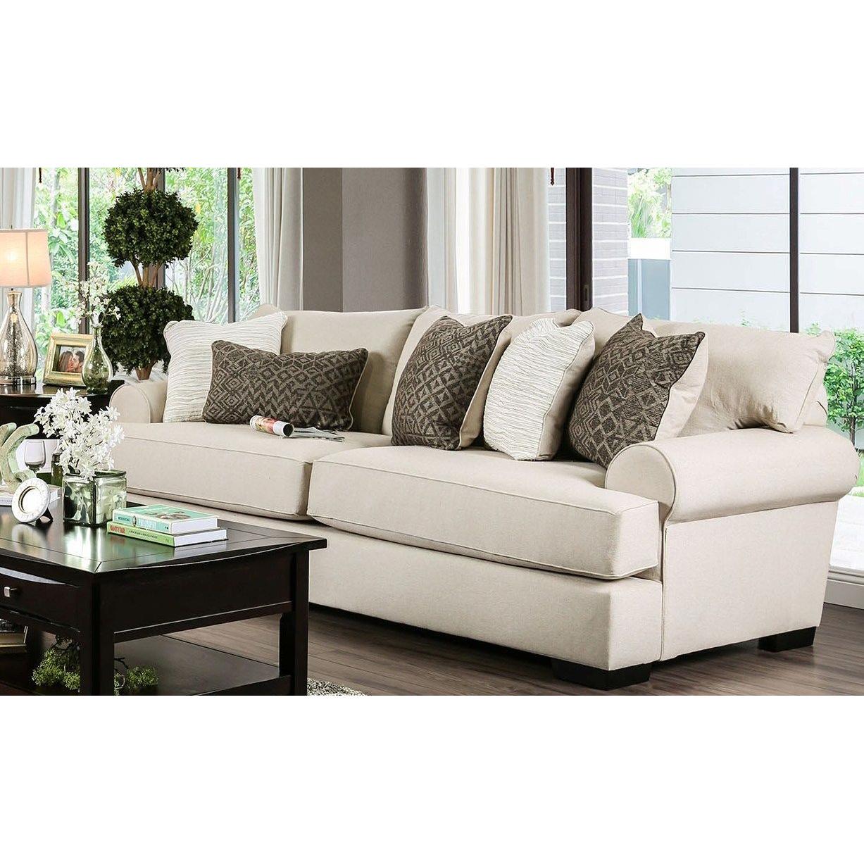 Furniture of America Gilda Stationary Fabric Sofa SM1272-SF IMAGE 1