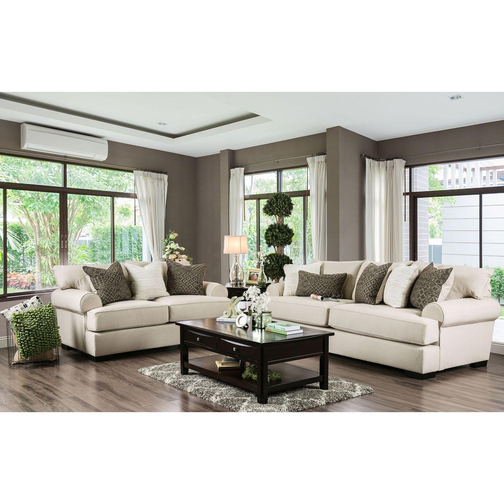  Furniture of America Gilda Stationary Fabric Sofa SM1272-SF IMAGE 6