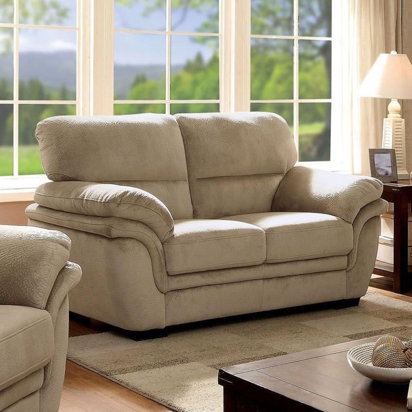  Furniture of America Jaya Stationary Fabric Loveseat CM6503LB-LV IMAGE 2