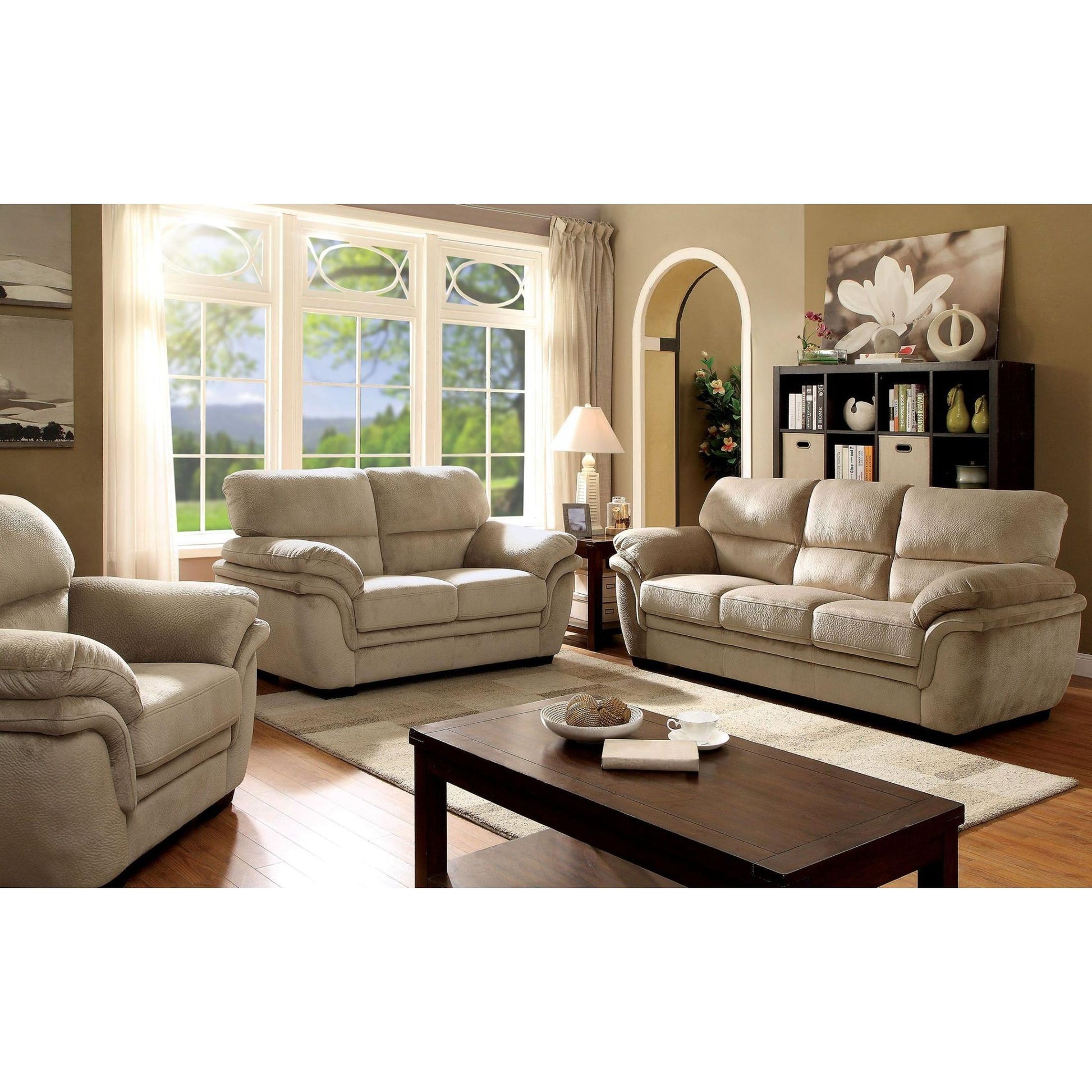  Furniture of America Jaya Stationary Fabric Loveseat CM6503LB-LV IMAGE 6