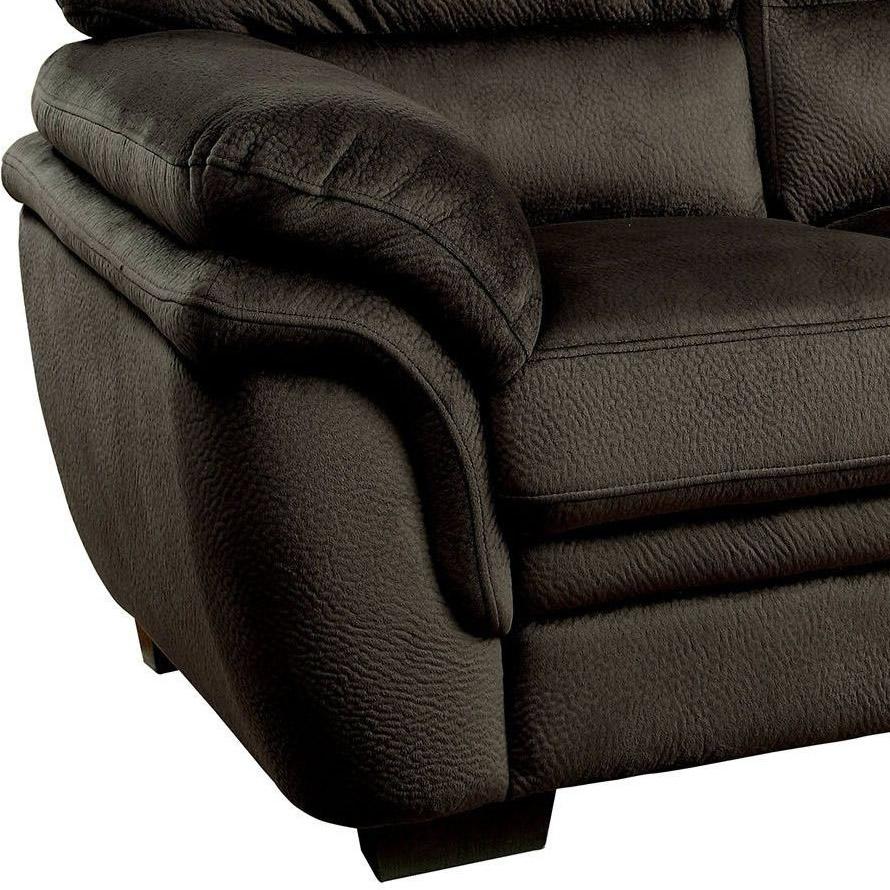  Furniture of America Jaya Stationary Fabric Loveseat CM6503DB-LV IMAGE 3