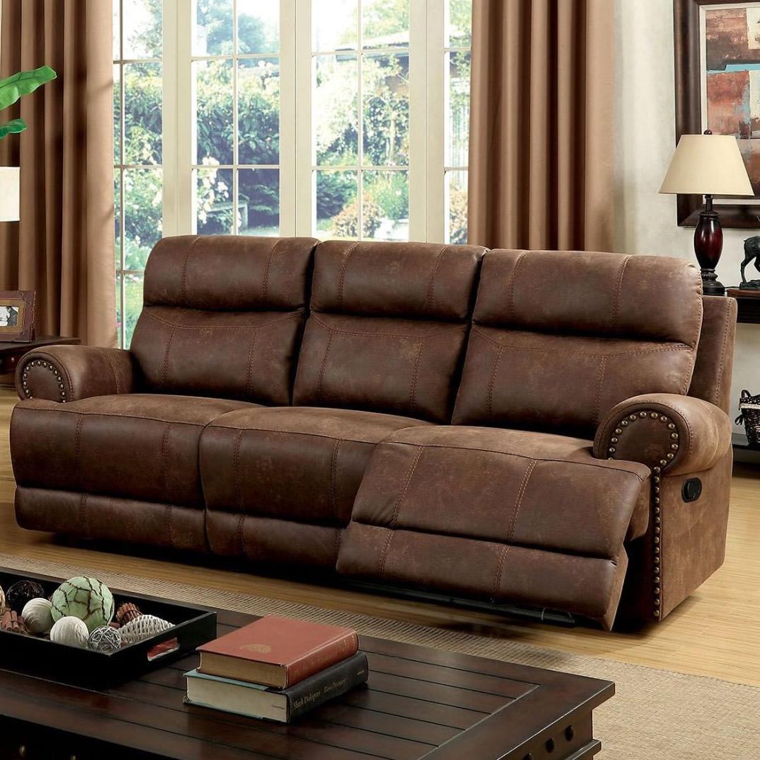  Furniture of America Kellie Reclining Fabric Sofa CM6281-SF IMAGE 2