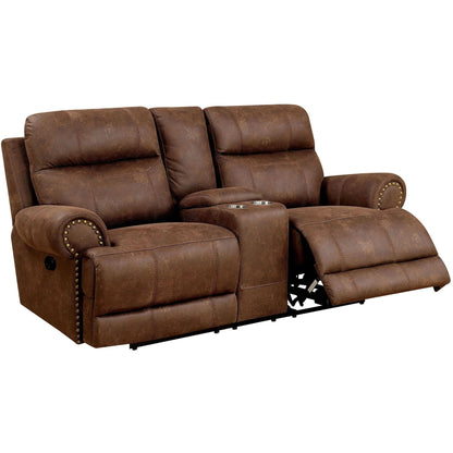  Furniture of America Kellie Reclining Fabric Loveseat CM6281-LV IMAGE 1