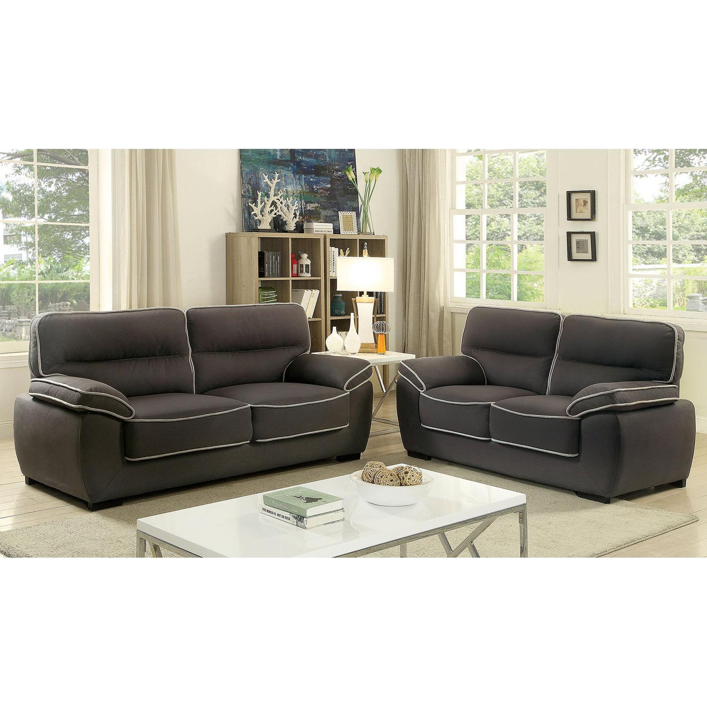  Furniture of America Elly Stationary Fabric Sofa CM6504-SF IMAGE 7