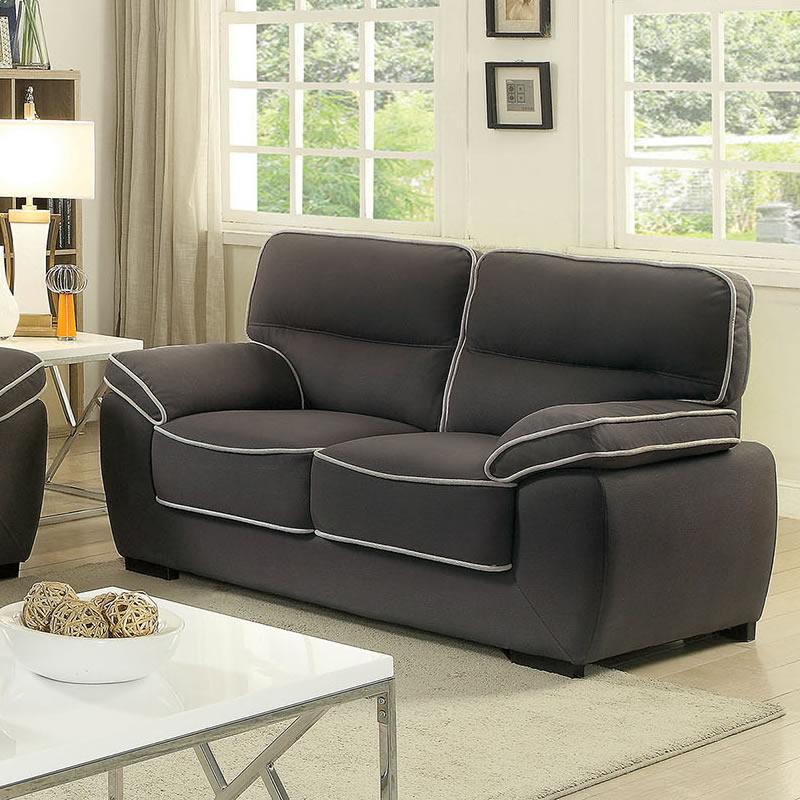  Furniture of America Elly Stationary Fabric Loveseat CM6504-LV IMAGE 1