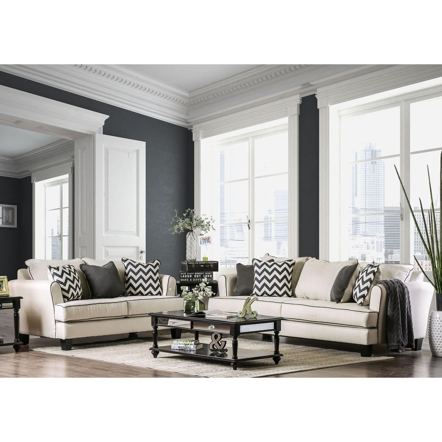  Furniture of America Percey Stationary Fabric Loveseat SM1278-LV IMAGE 7