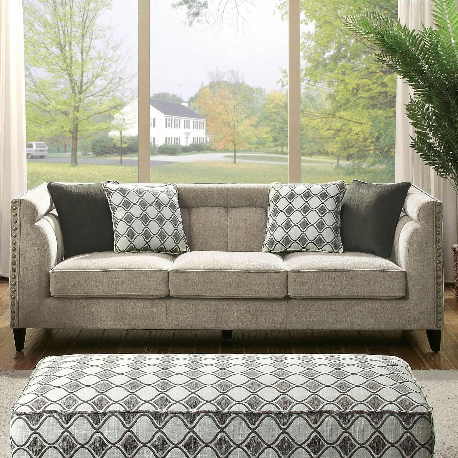  Furniture of America Kristi Stationary Fabric Sofa CM6835-SF IMAGE 2