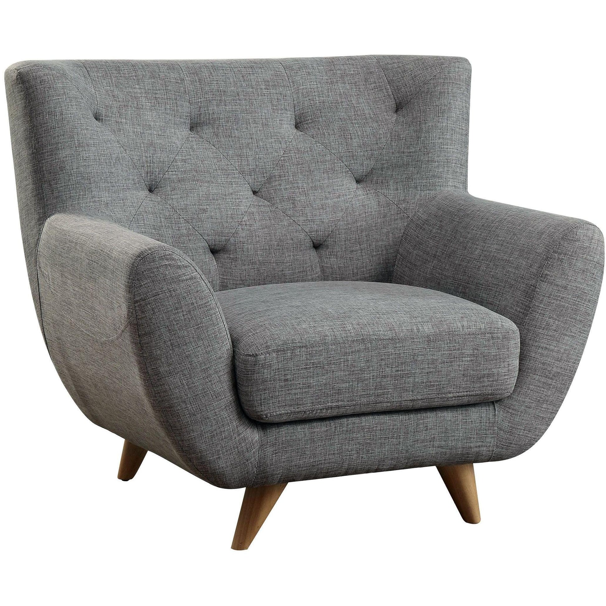  Furniture of America Carin Stationary Fabric Chair CM6134LG-CH IMAGE 1