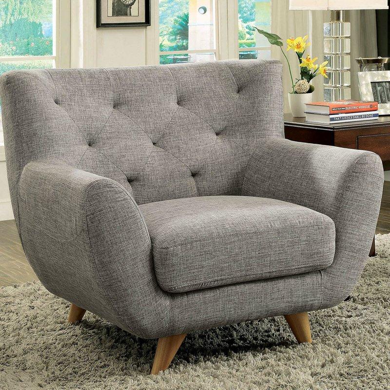  Furniture of America Carin Stationary Fabric Chair CM6134LG-CH IMAGE 2