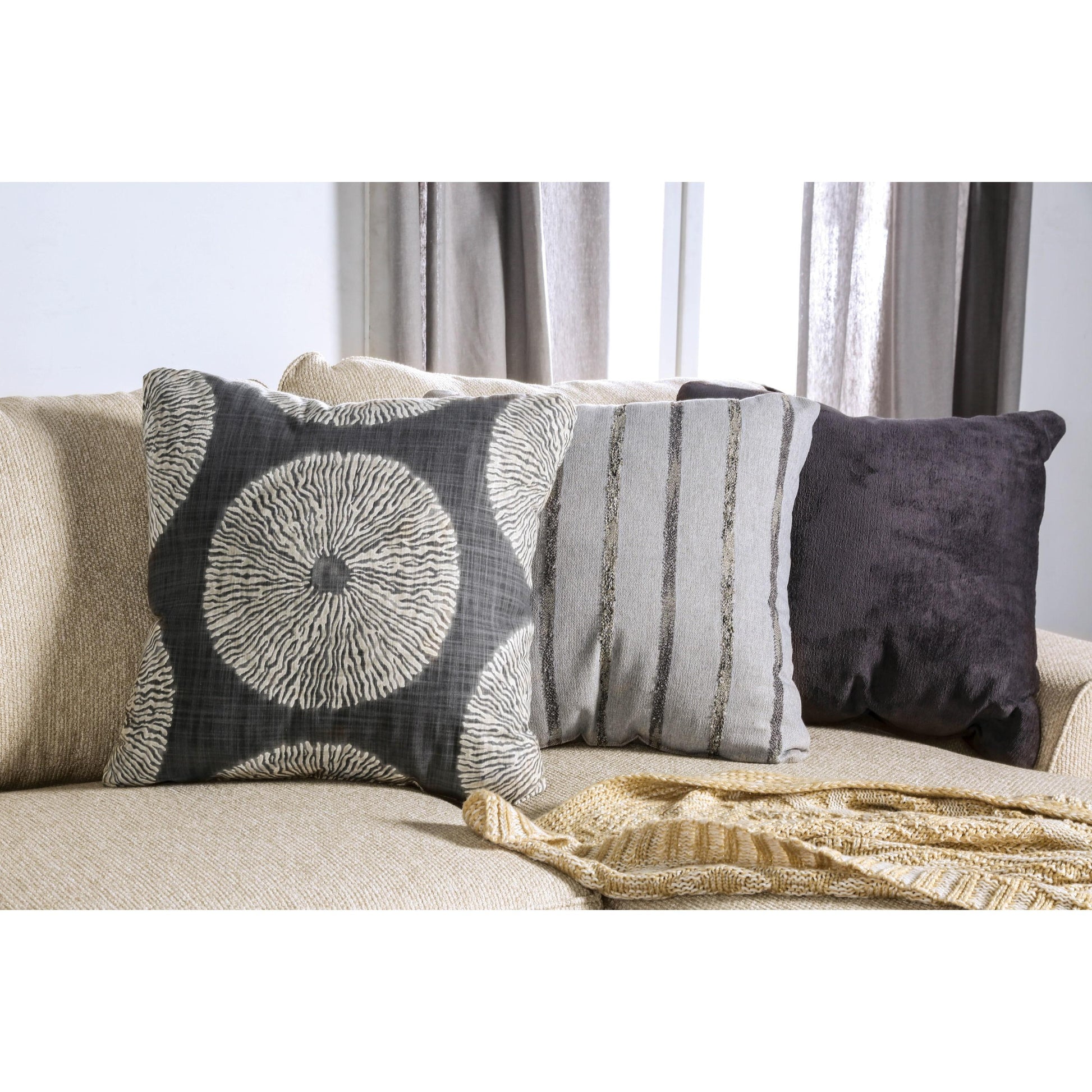  Furniture of America Cate Fabric 3 pc Sectional SM1114-SECT IMAGE 3
