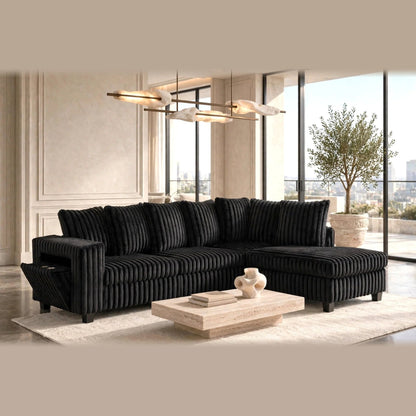 515 sectional - black