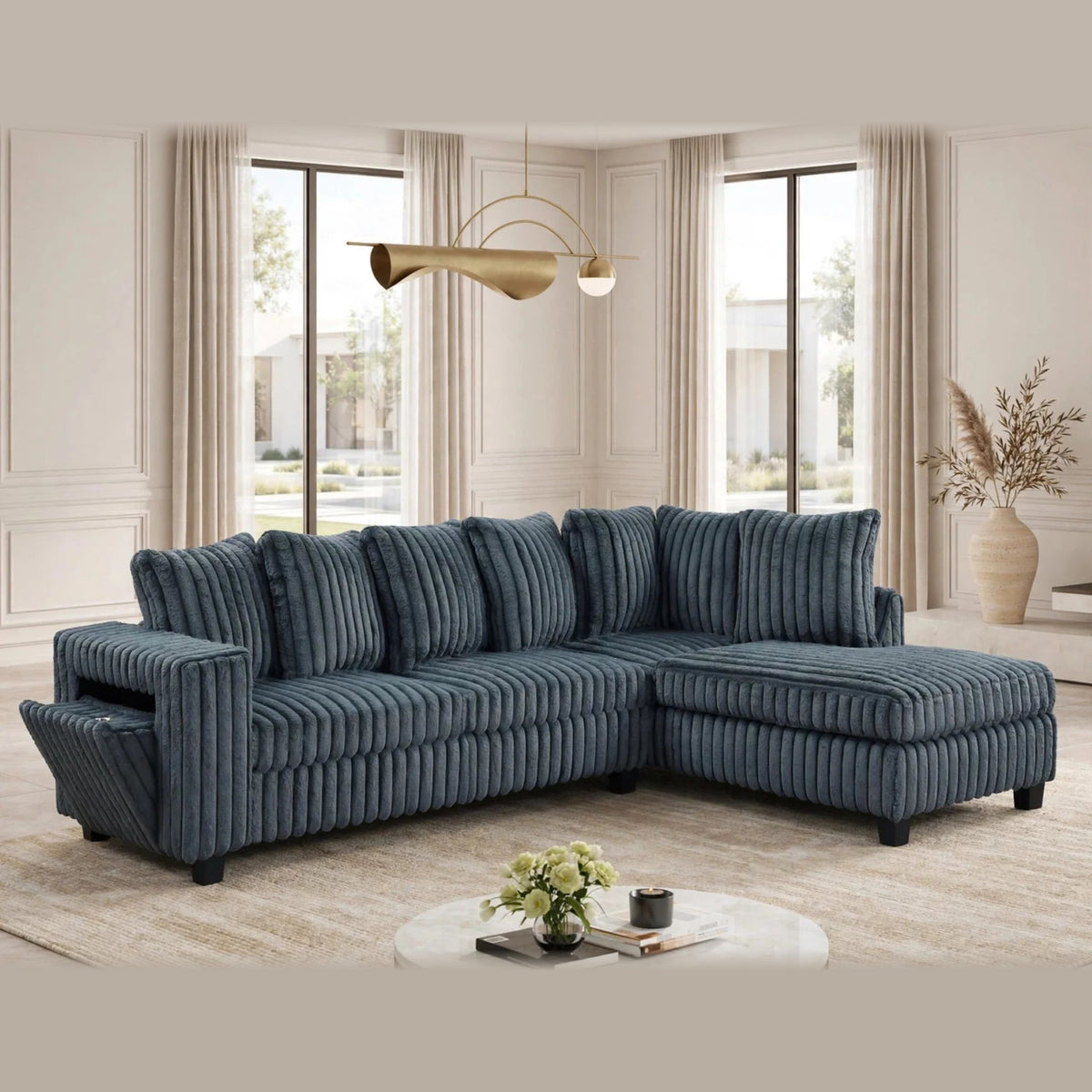 515 sectional - charcoal