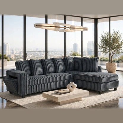 515 sectional - charcoal