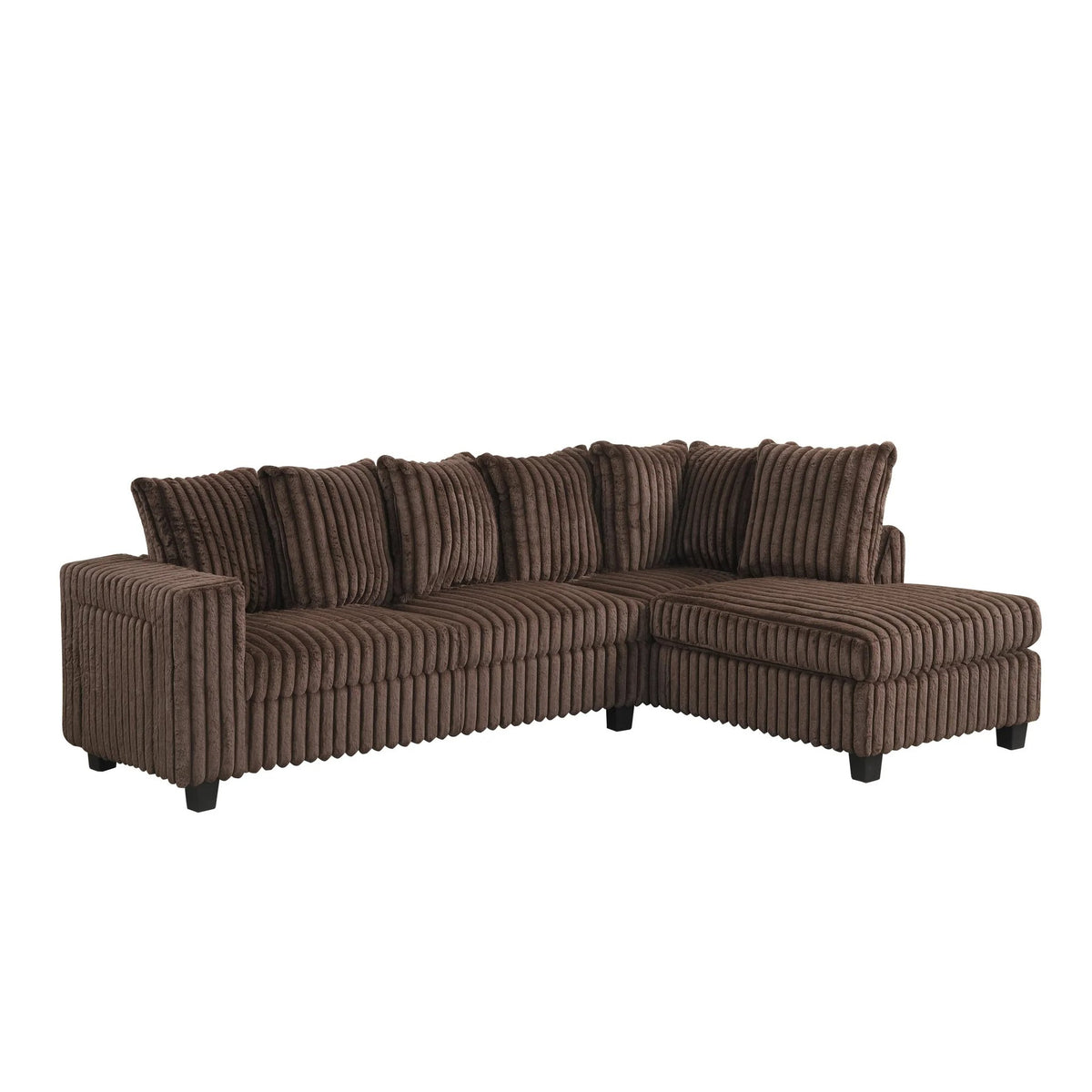 515 sectional - chocolate