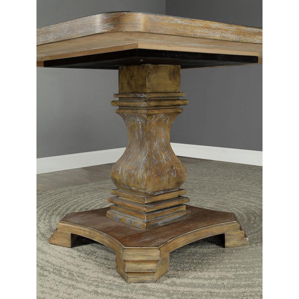  Furniture of America Square Nerissa Dining Table with Pedestal Base CM3840A-T-48-TABLE IMAGE 3