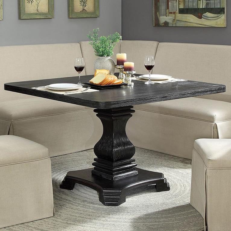  Furniture of America Square Nerissa Dining Table with Pedestal Base CM3840T-48-TABLE IMAGE 1