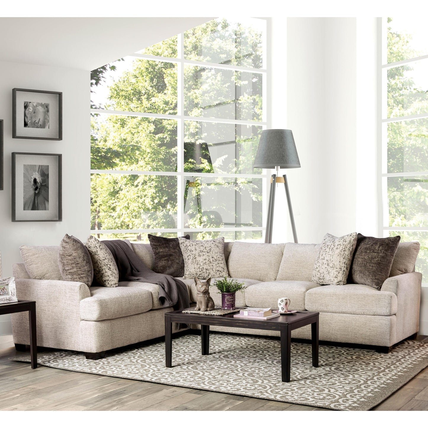  Furniture of America Alisa Fabric 2 pc Sectional SM3079-SECT IMAGE 1