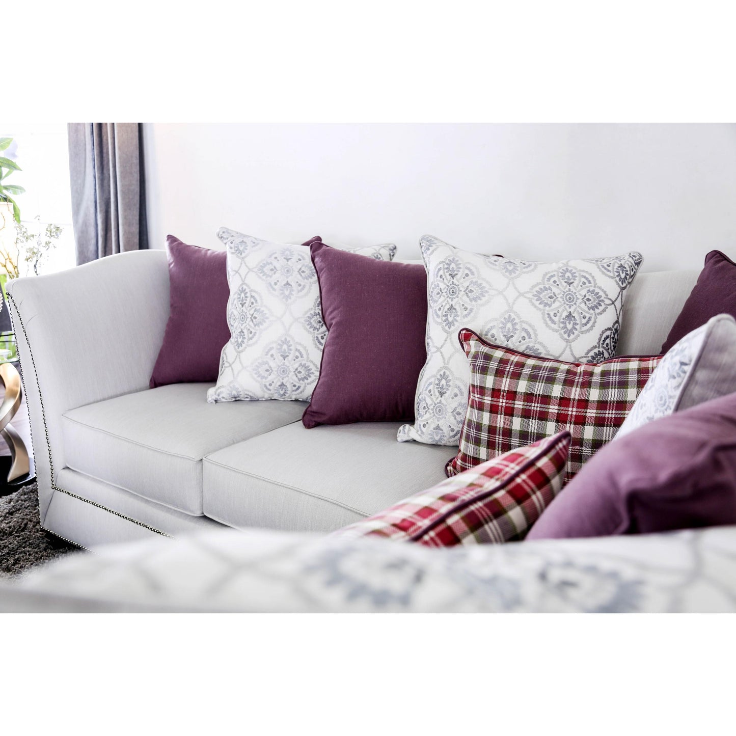  Furniture of America Kizzy Fabric 2 pc Sectional SM2677-SECT IMAGE 4
