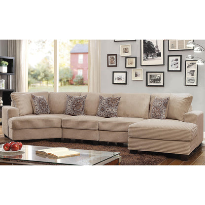  Furniture of America Amelia Fabric 4 pc Sectional CM6372-SECT IMAGE 1