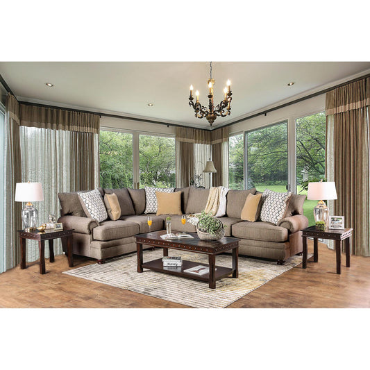  Furniture of America Augustina Fabric 2 pc Sectional SM5165-SECT IMAGE 1