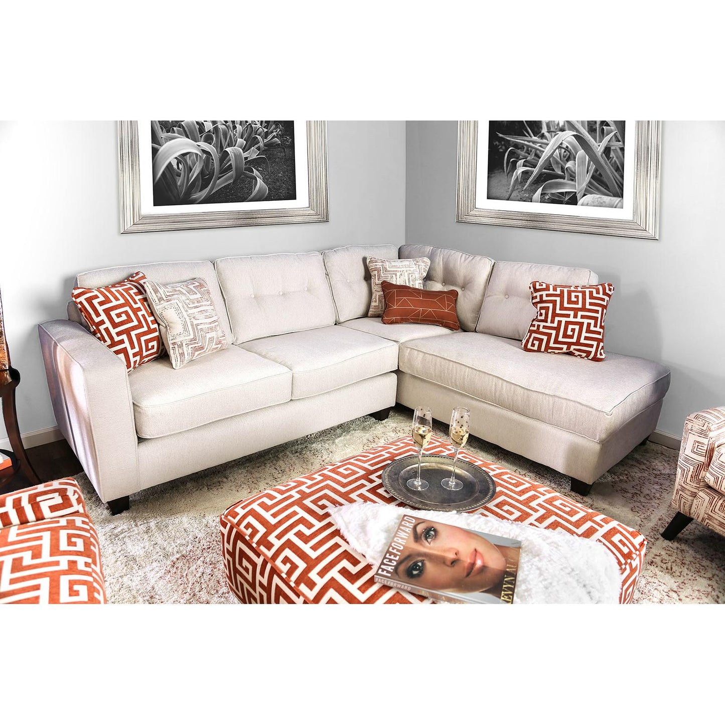  Furniture of America Esmay Fabric 2 pc Sectional SM8115-SECT IMAGE 6