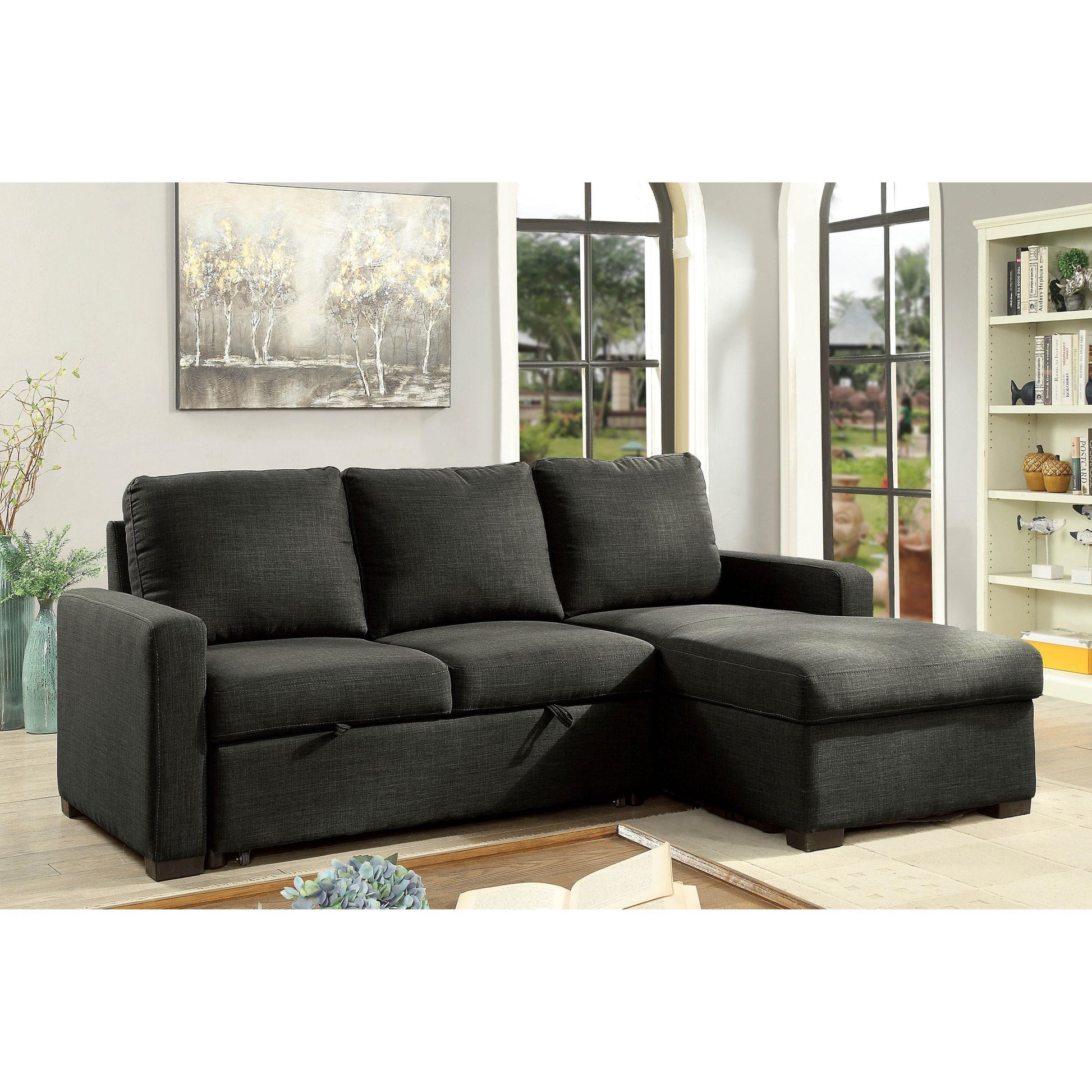  Furniture of America Arabella Fabric Sleeper Sectional CM6564DG-SECT IMAGE 1