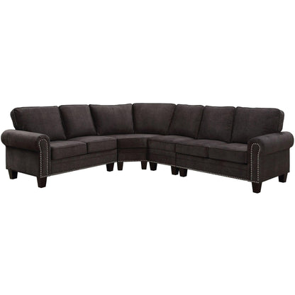  Furniture of America Elwick Fabric 4 pc Sectional CM6885-SECT IMAGE 1