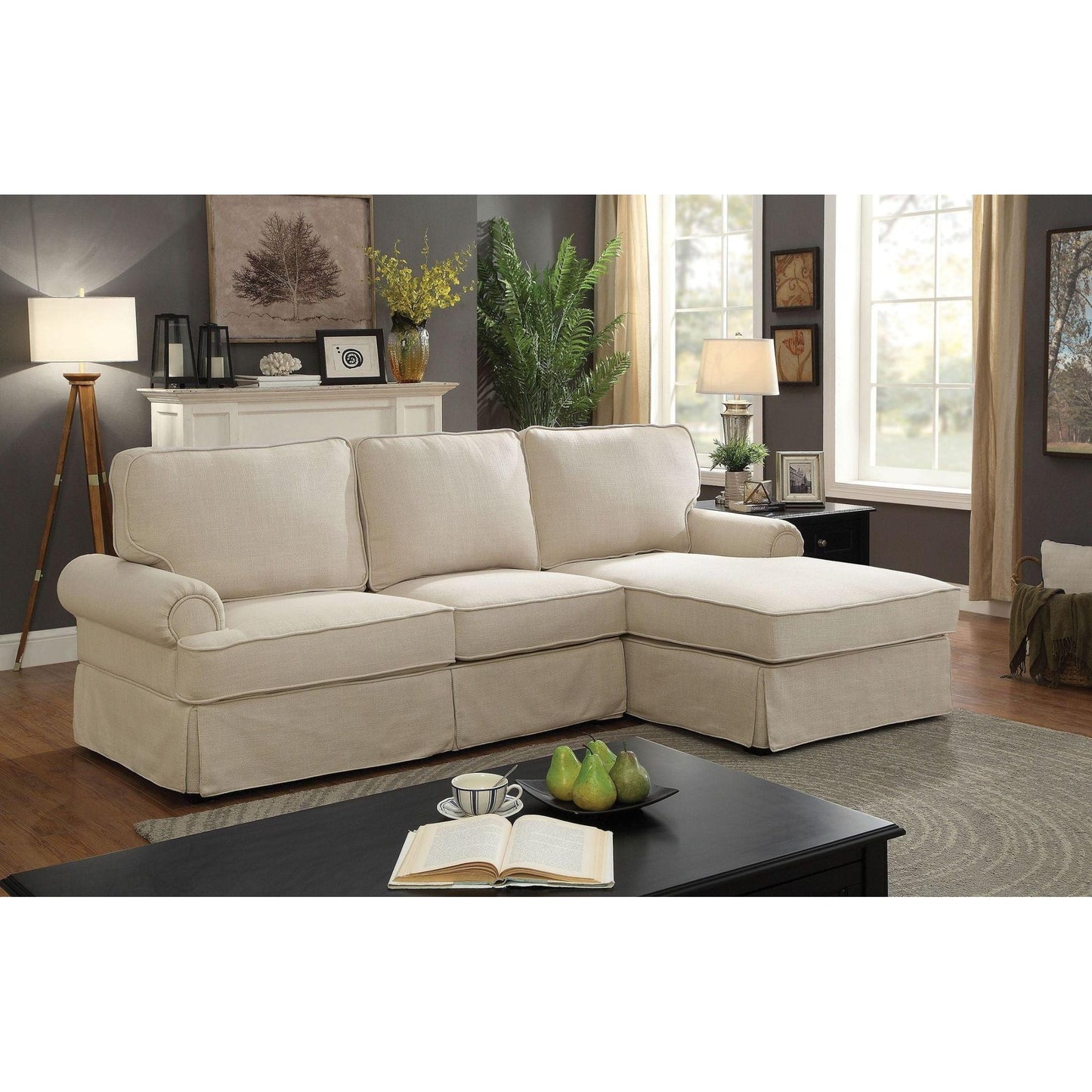  Furniture of America Badalona II Fabric 2 pc Sectional CM6377BG-SECT IMAGE 2